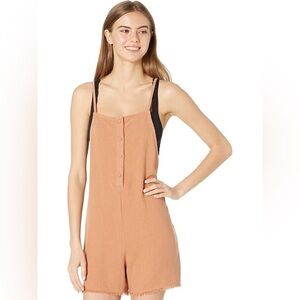 Bishop + Young Rust Short Jumpsuit Romper Size M